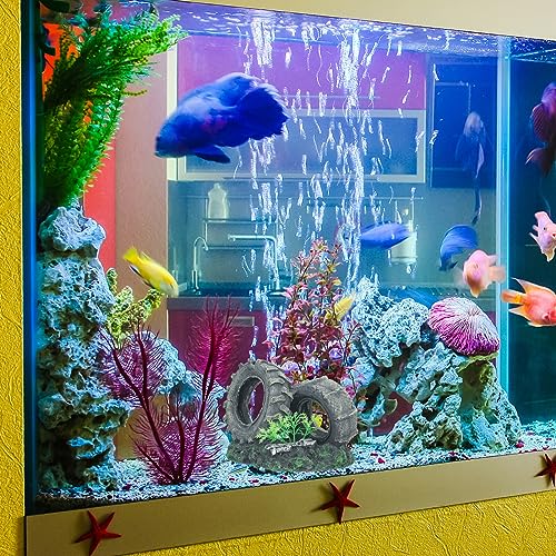 DOITOOL Fish and Shrimp Hideout House Cars Ornament Cars Accessories Desktop Accessories Fish Hideaway Aquarium Hideouts Aquarium Decoration Tank Decor Tank Decorations Tire