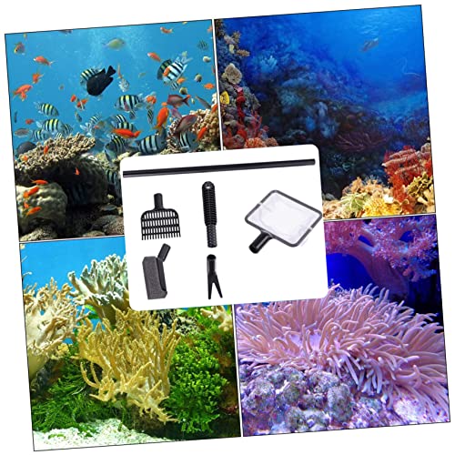 1 Set Fish Tank Vacuum Dryer Cleaner Fish Tank Cleaning Brushes Fishing Net Aquarium Water Aquascaping Tools Kit Fish Tanks Pump Fish Tank Lid for Fish Tank Abs Black/1246