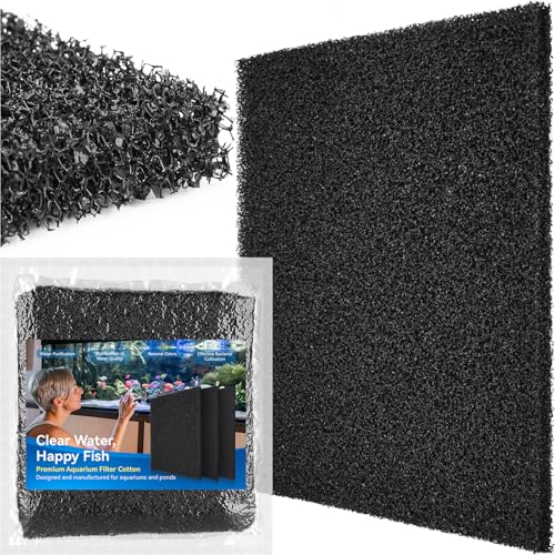 Borlech Aquarium Bio Filter Sponge Pad - Cut-to-Size Aquarium Filter Media for Fish Tank, Pond, Sump - Mechanical & Biological Filtration (18.5"x18.5"x0.8", 20PPI, 1 Pack) - size: 18.5"x18.5"x0.8" (20PPI) 1 PACK