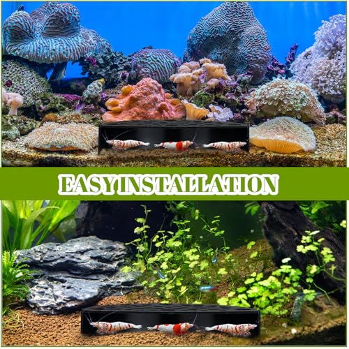 2 Pcs Shrimp Hides for Aquarium Shrimp Hides Hideout Aquarium Cave Fish Tunnel for Fish Tank Accessories Decor(Black)
