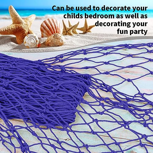 2 Pack Fish Net Decorations for Party - color: Dark Blue