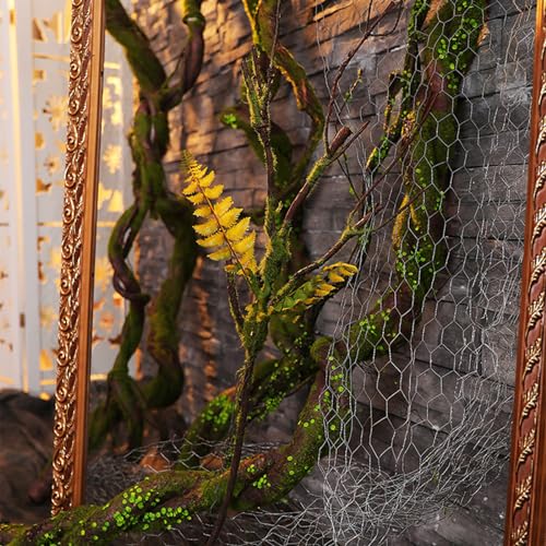2pcs 40 inch Bendable Artificial Tree Cherry Blossom Branches Vines Twigs Limb Trunk Silk Moss Green Plants For Minimalist Decor Wall Hanging Vase Flower Arrangement Room Halloween Decoration