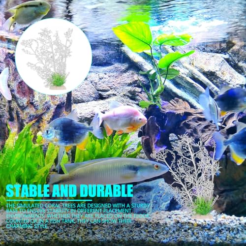 2Pcs Coral Decorations Artificial Aquarium Plants Artificial Aquarium Coral Tree for Tank Aquarium Decorations