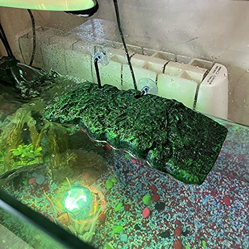 Minidiva Turtle Floating Platform, Floating Turtle Dock Rectangular Turtle Dock Polyurethane Foam Aquarium Floating Decorative Deck Climbing Brazilian Turtle (Large)