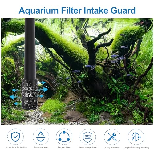 Aquarium Filter Intake Guard, Aquarium Intake Guard Fits for AquaClear 70/110 Models, Intake Filter Fish Safe Filter Cover Aquarium Filter Accessories