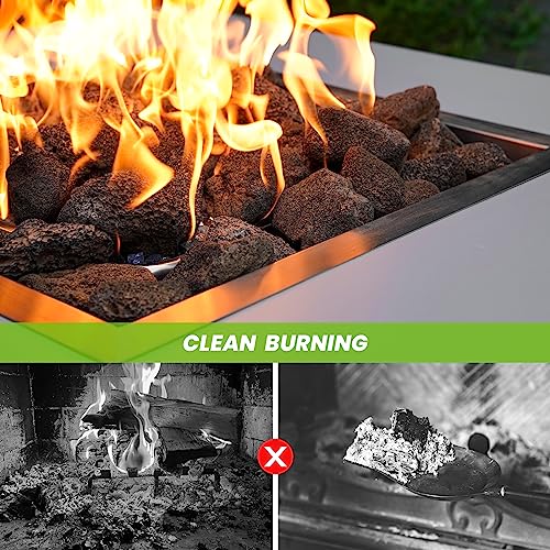Mr. Fireglass Lava Rock Granules, 2.75"-5" Large Volcanic Lava Rock for for Fire Pits, Fire Bowls, Fire Table and Gas Log Sets, Decorative Landscaping, Indoor & Outdoor Fireplaces - 10 Pounds, Black - color: Black, size: 2.75"-5"