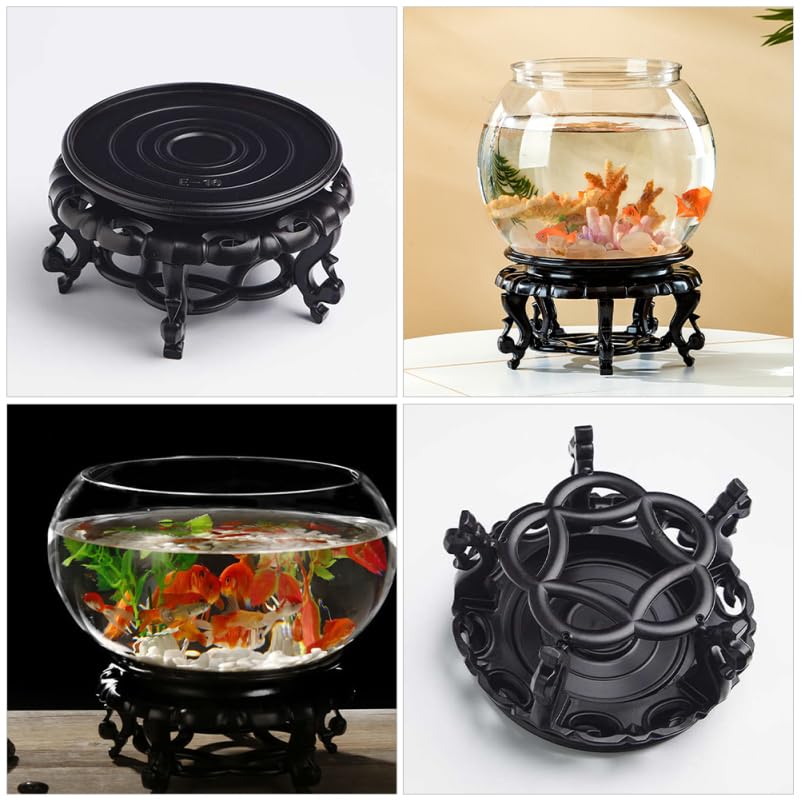 Resin Fish Bowl Stand 8.85X8.85X3.93In High Leg Plant Holder for Fish Tank Goldfish Aquarium and Small Potted Plants Display