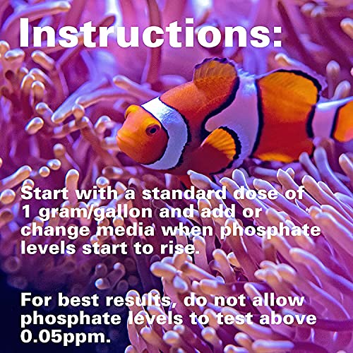 Kolar Labs GFO Bayoxide E33 Phosphate Remover – for Freshwater and Saltwater Aquariums, Reef Tanks, Promotes Coral Health (454g) - size: 1 Pound (Pack of 1)