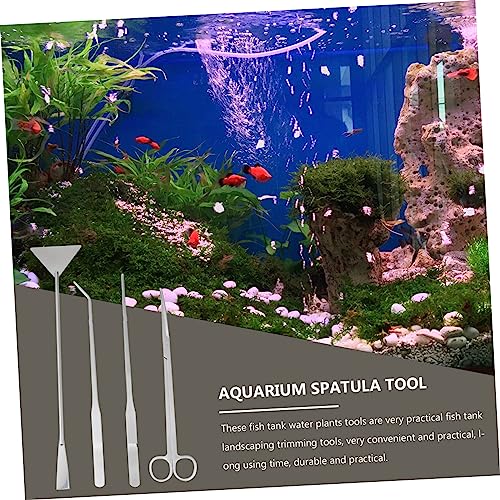COLLBATH 1set Aquarium Aquascaping Tool Kit Water Plants Scissors Tweezers Spatula for Precision Plant Trimming and Maintenance Fish Tanks