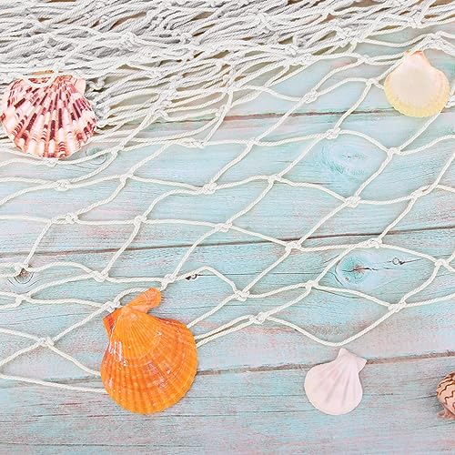 2 Pack Fish Net Decorations for Party - color: Off White
