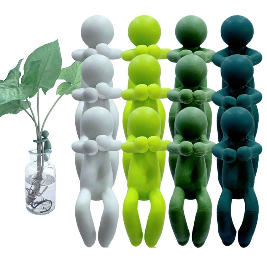Plant Propagation Buddy – Plant Cutting Holders for Sprouts, Stems & Shoots, Cute & Sturdy Plant Supports for Indoor Gardens & Propagation Stations, for Plant Lovers (4 Colors, 12pcs)