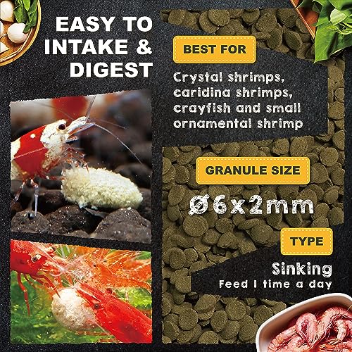 Ultra Fresh Shrimp Food, High Protein, Rich in Vitamins for Crystal, Caridina and Small Tropical Shrimp 4.94oz - size: 4.94 Ounce (Pack of 1)
