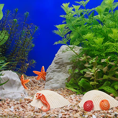 SEWACC 48pcs Fish Tank Decor Resin Sea Animals for Micro Landscape Aquariums Bathtubs