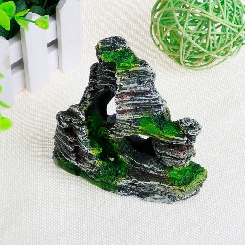 Resin Home Aquarium Rock Cave Fish Tank Decorations Ornament Mountain Hiding Aquarium Accessories