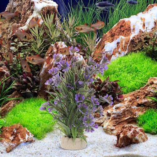 balacoo Fish Tank Artificial Plants 7.87In Shamrock Underwater Bonsai Aquarium Decor Safe Fake Plastic Plant for Fish Habitat Indoor Aquarium Landscaping