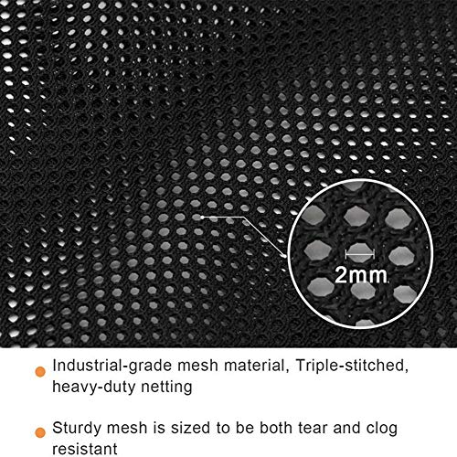 Pump Barrier Bag Pond Filter Net Mesh Strainer Drawstring Pouch Media Bag 12"x 15.7" Large Pool Water Filter for Pond Biofilter Aquarium Outdoor Swimming Clean 2 Pack