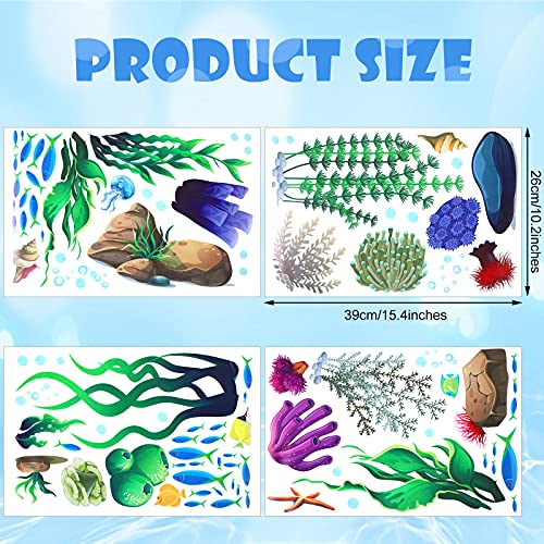 Zonon Under The Sea Wall Decals Coral Reef and Seaweed, Ocean Wall Decals Stickers, Undersea Decor Stickers, Underwater Sea Stickers for Nursery Living Room Office(Classic Style) - style: Classic