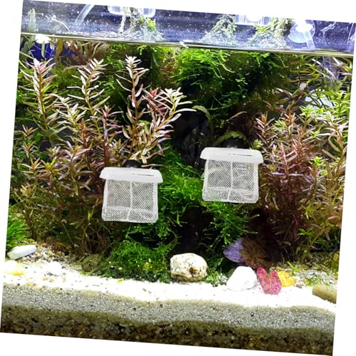 VANZACK 5pcs Fish Breeding Net with Cups Aquarium Separator Mesh for Shrimp and Fish from Adult Easy Installation for Peaceful Aquatic Environment