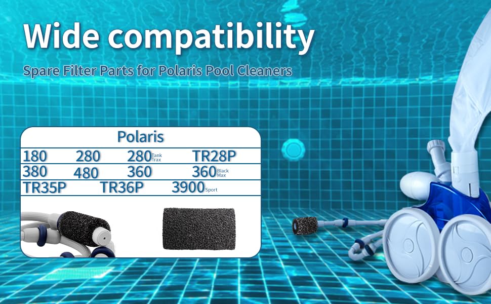 12 Pack,for Polaris Pool Cleaner Parts,Sweep Hose Tail scrubbers Replacement for Sweep Pool Cleaner for Polaris Tail Sweep fits 180 280 360 380 480 3900 Parts.
