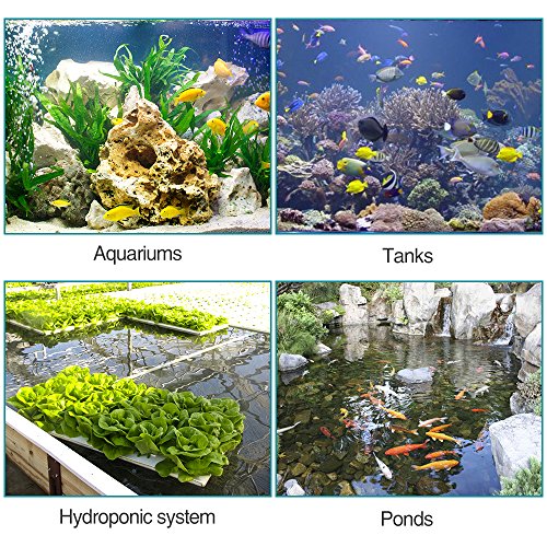 Uniclife Aquarium Air Pump, Adjustable Quiet Oxygen Pump for Fish Tanks, Airline Tubing & Accessories