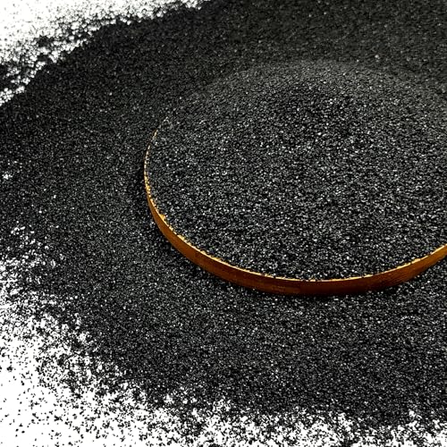 FANTIAN 10 lbs Black Aquarium Silica Sand. Decorative Aquarium Gravel Substrate for Fish Tank, Plants Potted, Fire Pits, Candle, Vase Filler and Crafts - color: Glossy Black, size: 10 LB