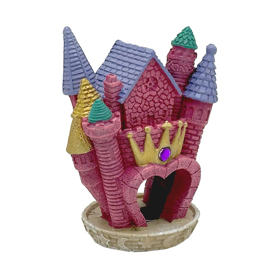 Blue Ribbon EE-144 Princess Castle Exotic Environments Aquarium Ornament 3.75"L x 2.75"W x 5"H - style: Princess Castle