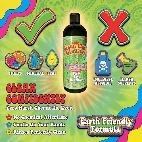 Green Piece® Glass Cleaner 2 Bottles (Made in USA) - All Natural Earth Friendly Multi-purpose Cleaner for Metal, Ceramic, Water Pipe 16 oz - style: 3. 16 Fl Oz (Pack of 2)