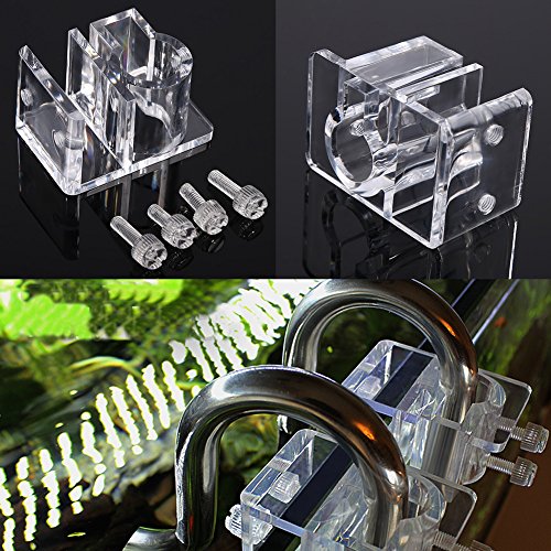 Fdit Acrylic Fish Tank Water Filter Mount Hose Tube Fixing Clip Aquarium Water Pipe Holder Tube Hanger