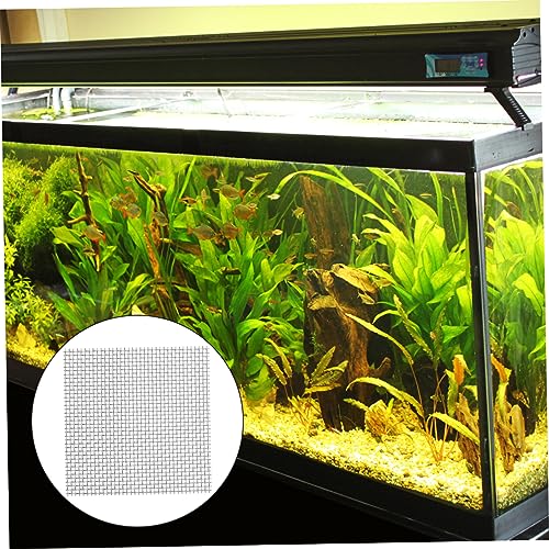 Happyyami 8pcs Aquarium Tank Divider Stainless Steel Wire Mesh Pad Fish Tank Moss Plant Holder Net for Fixed Grass Supplies