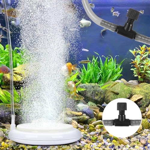 20 Pcs Aquarium Air Control Valves for 3/16" ID Airline Tubing Single Way Single Way Plastic Air Flow Control Regulator Aquarium Regulators Black Hose Connectors Airs Pump Accessories for Fish Tanks