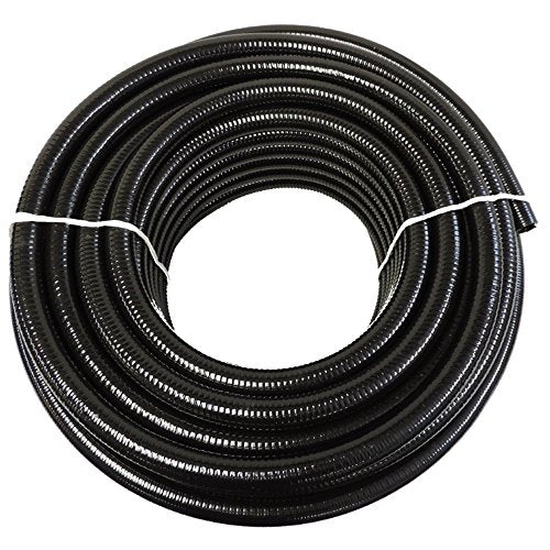 (3/4" Dia. x 50 ft) - HydroMaxx® Black Flexible PVC Pipe for Koi Ponds, Irrigation and Water Gardens - size: 3/4" Dia. x 50 ft