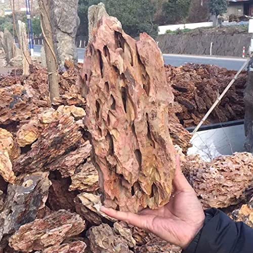 Natural Dragon Rock Carefully Selected Mixed Sizes, Decorative Aquarium Rocks, Aquarium Stones for Fish Tank (4.4lb) - size: 4.4lb