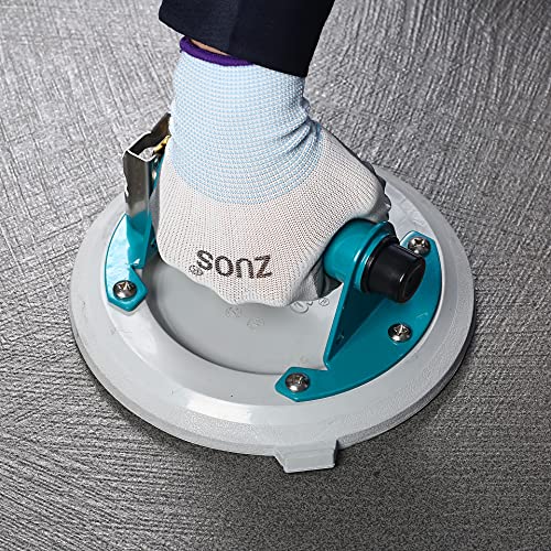 8" vacuum Suction Cup for Granite & Glass Lifting, Vacuum Suction Cup Vacuum Glass Lifter with Metal Handle and ABS Pump,500 lbs Load Capacity(Gray suction cup) - size: 8" mental suction cup