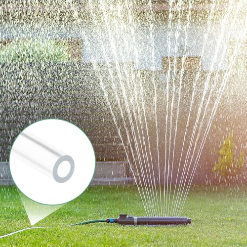 M METERXITY Clear Plastic Tubing, 0.12Inch(3.0mm) ID 0.2Inch(5mm) OD, 16ft(5m) Length PVC Tube Low Pressure Flexible Vinyl Tubing for Garden/Water Hose Airline Tube Aquarium - size: 0.12"×0.2"×16ft
