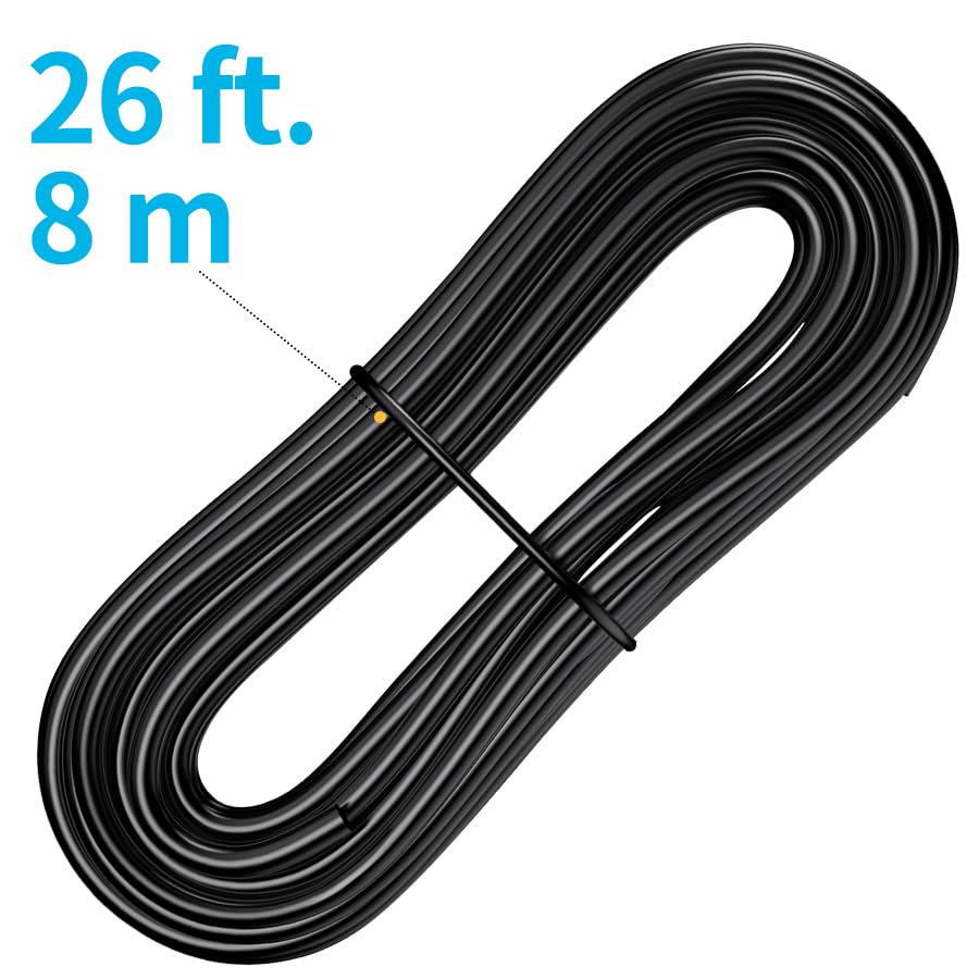 Pawfly 26 Feet Aquarium Air Tubing Standard 3/16" Airline Tubing Air Pump Accessories with Air Stones, Check Valves, Suction Cups and Connectors