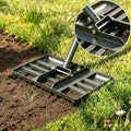 Lawn Leveling Rake, 17” x 10” Ground Plate Heavy Duty, Pull Behind Garden Landscape Grass Sand Dirt Yard Leveling Rake Levelawn Tool Steel Long Handle 60"