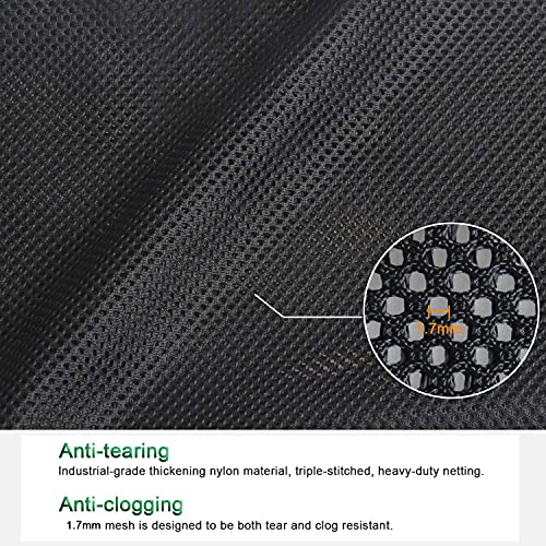 2 Pack 17.7" x 17.7" Pump Barrier Bag, Pond Pump Filter Bag, Black Media Bag Large Pump Mesh Bag for Outdoor Water Ponds Filters (2Pcs-17.7" x 17.7") - style: 2Pcs-17.7"x 17.7"