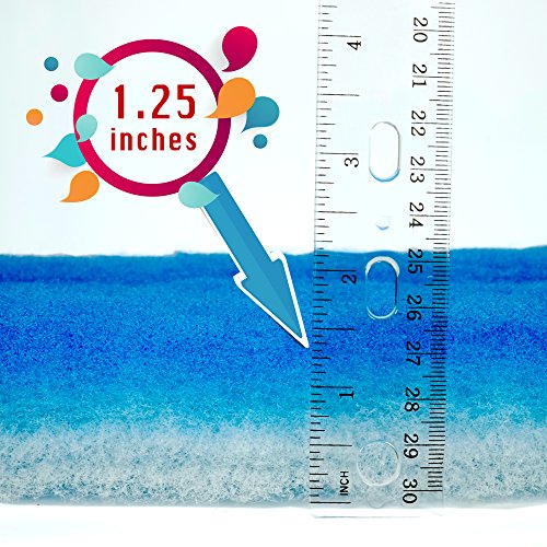Premium Koi Pond Filter Media Roll - High-Efficiency Pond Filters for Outdoor Ponds, Reusable Fish Pond Filter Material, Made in USA (PRO - Blue - 6ft 16" Wide) - style: PRO - Blue - 6ft 16" wide