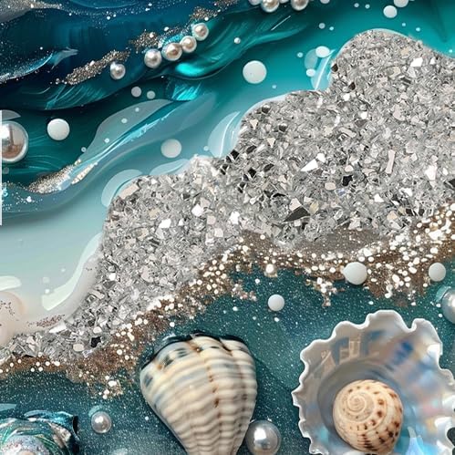HappyFiller 1.3 LB Crushed Glass Sand Broken Double Mirror Glass Pieces Crush Stones for DIY Crafts,Resin Arts,Vase Fillers,Candle Holder Decor,Fairy Garden Terrarium Mini Rock Decoration - color: Mirror