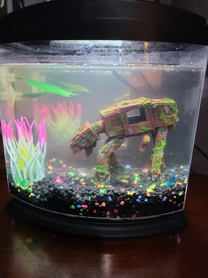 at-at Walker Aquarium Decorations Cool Fish Tank Decorations ATAT Walker Aquarium Decor Aquarium Castle Decor Betta Fish Hide Cave Ornament war Aquarium Decor