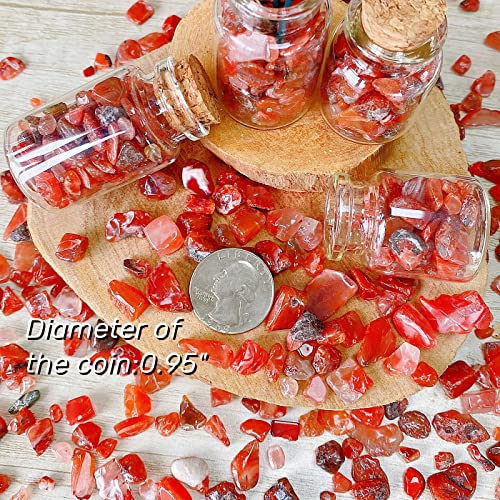Red Carnelian Crystal Polished Rocks 0.3-0.4" Tumbled Reddish Brown Agate Stones Chips Quartz Stone Crushed Healing Crystals Natural Gem Home Decoration Aquarium Plants Vase Filler Ornament 0.6lbs - color: Red Carnelian, size: 0.55 Pound