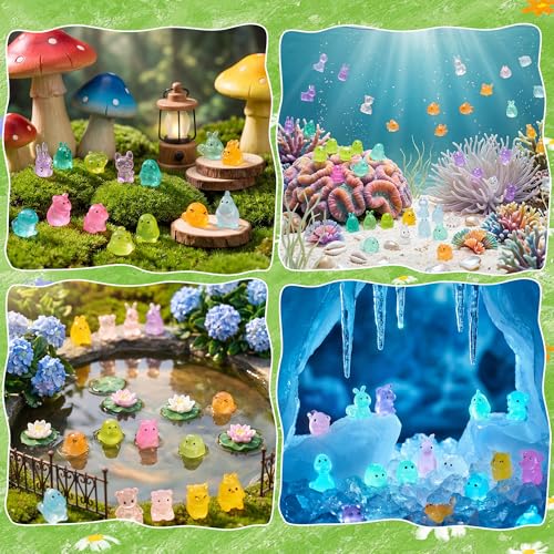 220pcs Mini Resin Animals - Resin Animals Mystery Bags,Individually Wrapped Blind Bags Tiny Animal Figurines for Dollhouse, Fairy Garden, Aquarium, Party Favors & DIY Craft Decor - size: 220pcs