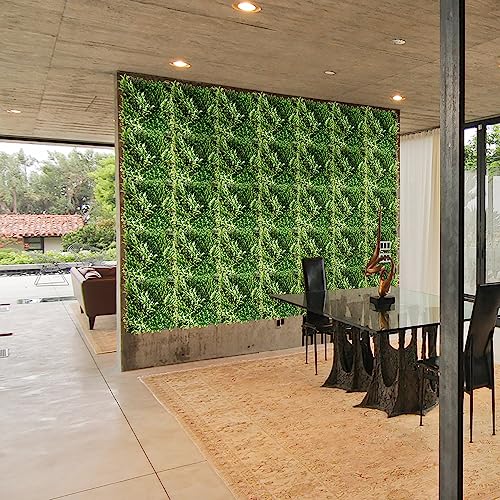 TANG 20"x20"-1PC Artificial Greenery Boxwood Panels Grass Wall Panel, Faux Privacy Fence Ivy Screens Backdrop Fake Hedge for Indoor Outdoor Wedding Décor, Style-13 - color: 20"x20" Panel-13, size: 20"x20"