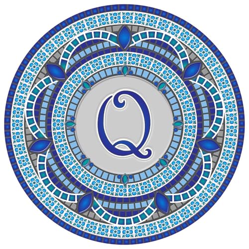 Custom Monogram Design Pool Mat, Decorative Pool Emblem, Choose Leter and Size, Easy to Install and Remove - size: 29" in Diameter, style: Letter "Q"