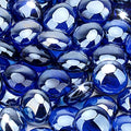 Stanbroil 10-Pound Fire Glass Beads - 1/2 inch Luster Fire Glass Drops for Fireplace Fire Pit | Gas Log Sets | Landscaping | Fish Tank, Royal Cobalt Blue Luster - color: Royal Cobalt Blue Luster