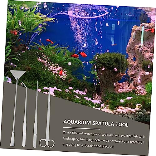 Totority 1set Aquascaping Tools Kit for Aquariums Includes Scissors Tweezers and Spatula for Planting and Maintaining Tanks