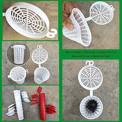 10 Pack Fishing Bait Cage Trap Feeder Holder Box Large Size Baits Case Barrel Fish Lure Plastic Basket Fishing Tackle Kit Gear Tool for Fish Shrimp Earthworm Crab Catfish Cast Net