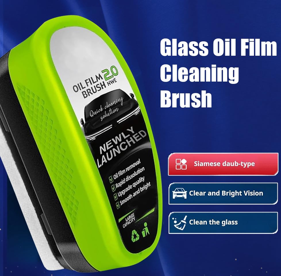 3PCS Upgrade 2.0 Clear View Glass Cleaner, Oil Film Cleaning Brush for Automotive Windows, Clear Sight Car Windshield Cleaner Tool, Universal Cleaning Wipe Board - color: 3PC