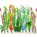 MyLifeUNIT Artificial Fish Tank Plants, 10 Pack Plastic Aquarium Plants Decorations