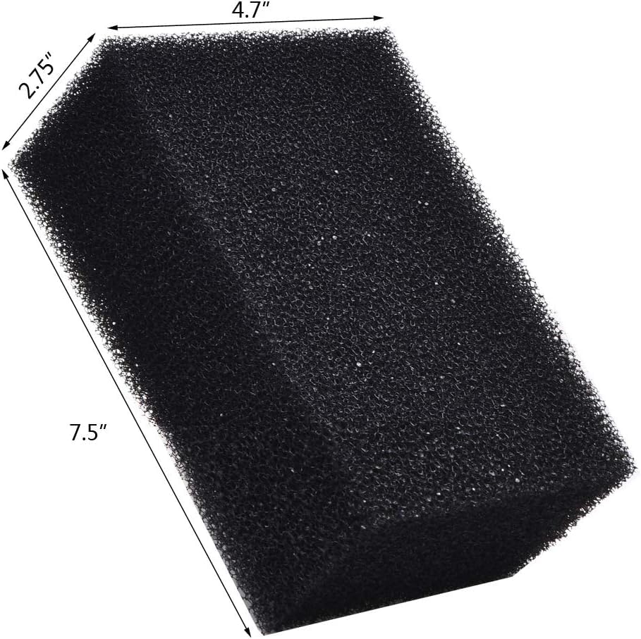 ALEGI Filter Foam Sponges, Bio Sponge Filter Media Pad, Cut-to-Size Foam for Aquarium Fish Tank (7.5" x 4.7" x 2.75") - size: 7.5" x 4.7" x 2.75"